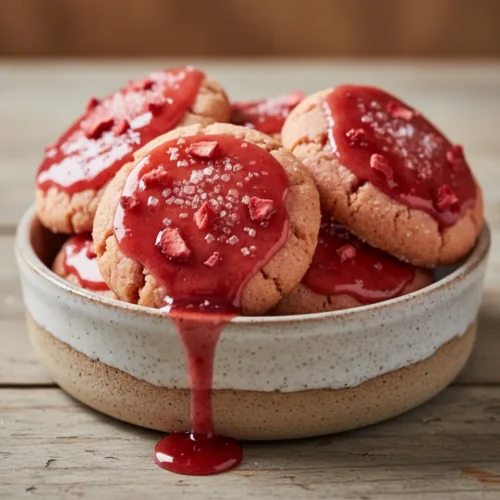 Beautiful plated Strawberry Sugar Cookies