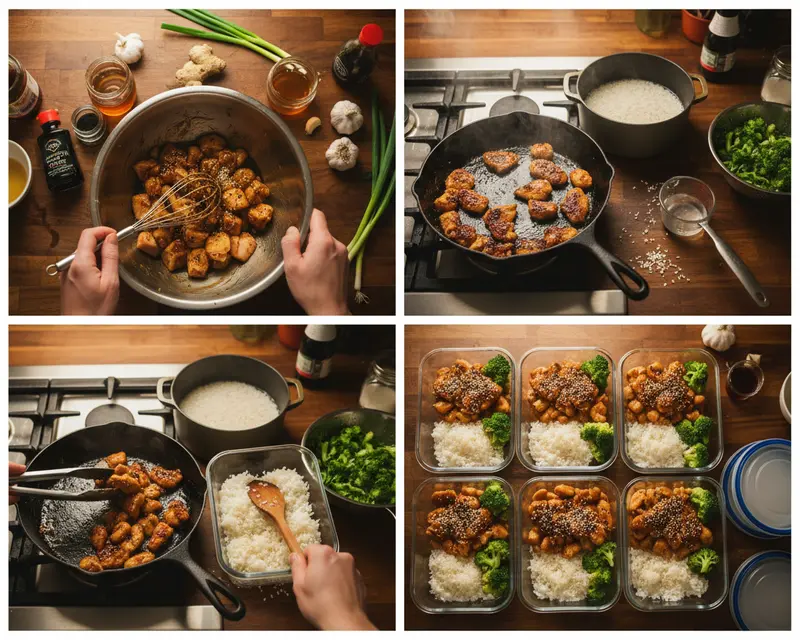 Easy Teriyaki Chicken Meal Prep 3 cooking process