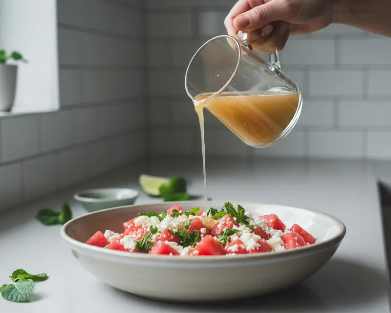 Watermelon Feta Salad with Mint and Lime 3 cooking process