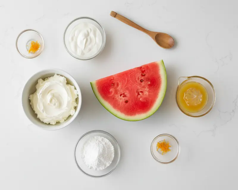 Watermelon Pizza Dessert Recipe 2 ingredients
