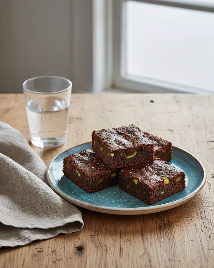 Fudgy Zucchini Brownies Recipe 4 final plated dish