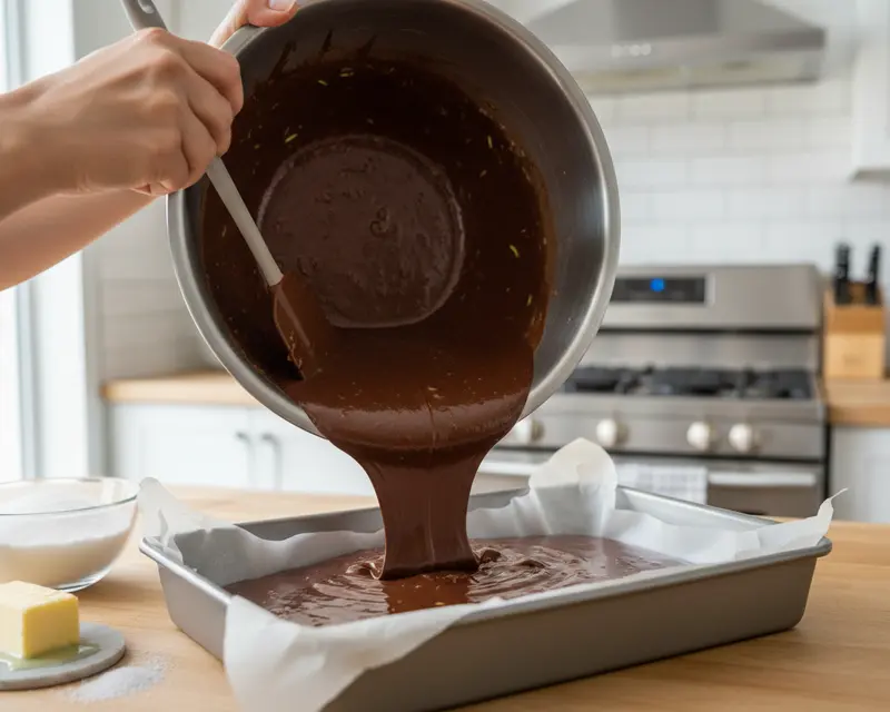 Fudgy Zucchini Brownies Recipe 3 cooking process