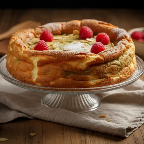 Beautiful plated Air Fryer Japanese Cheesecake