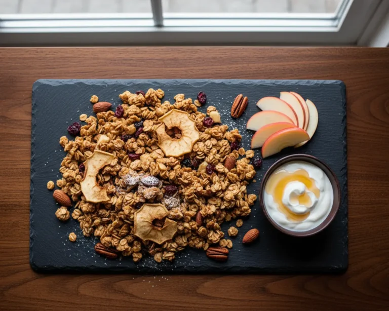 Beautiful plated Apple Cinnamon Granola