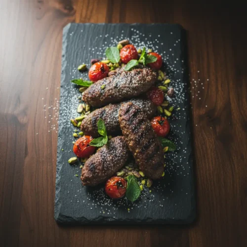 Beautiful plated Beef Kofta