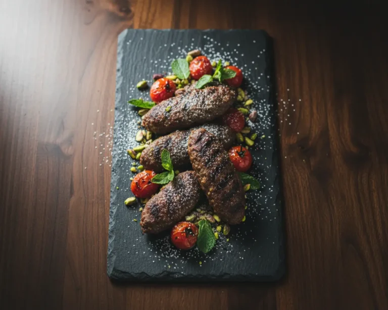 Beautiful plated Beef Kofta
