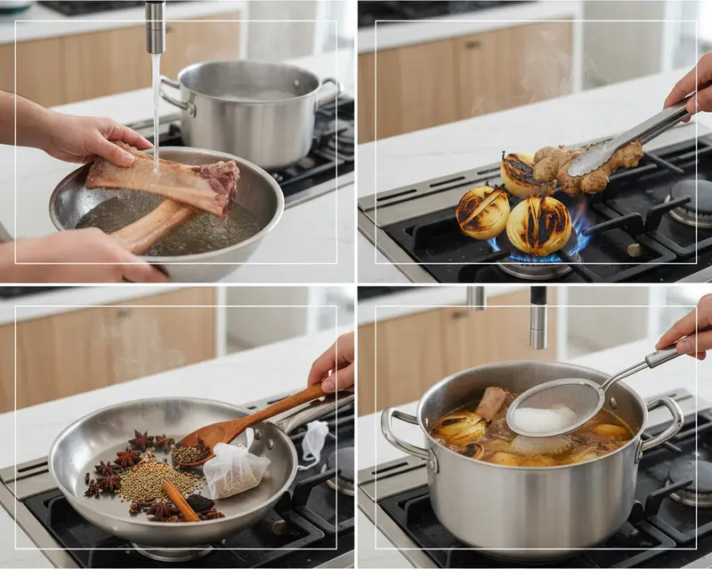 Beef Pho 3 cooking process
