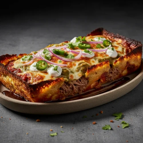 Beautiful plated Beef Tamale Casserole