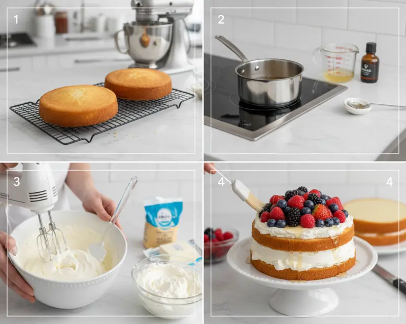 Berry Chantilly Cake Recipe 3 cooking process