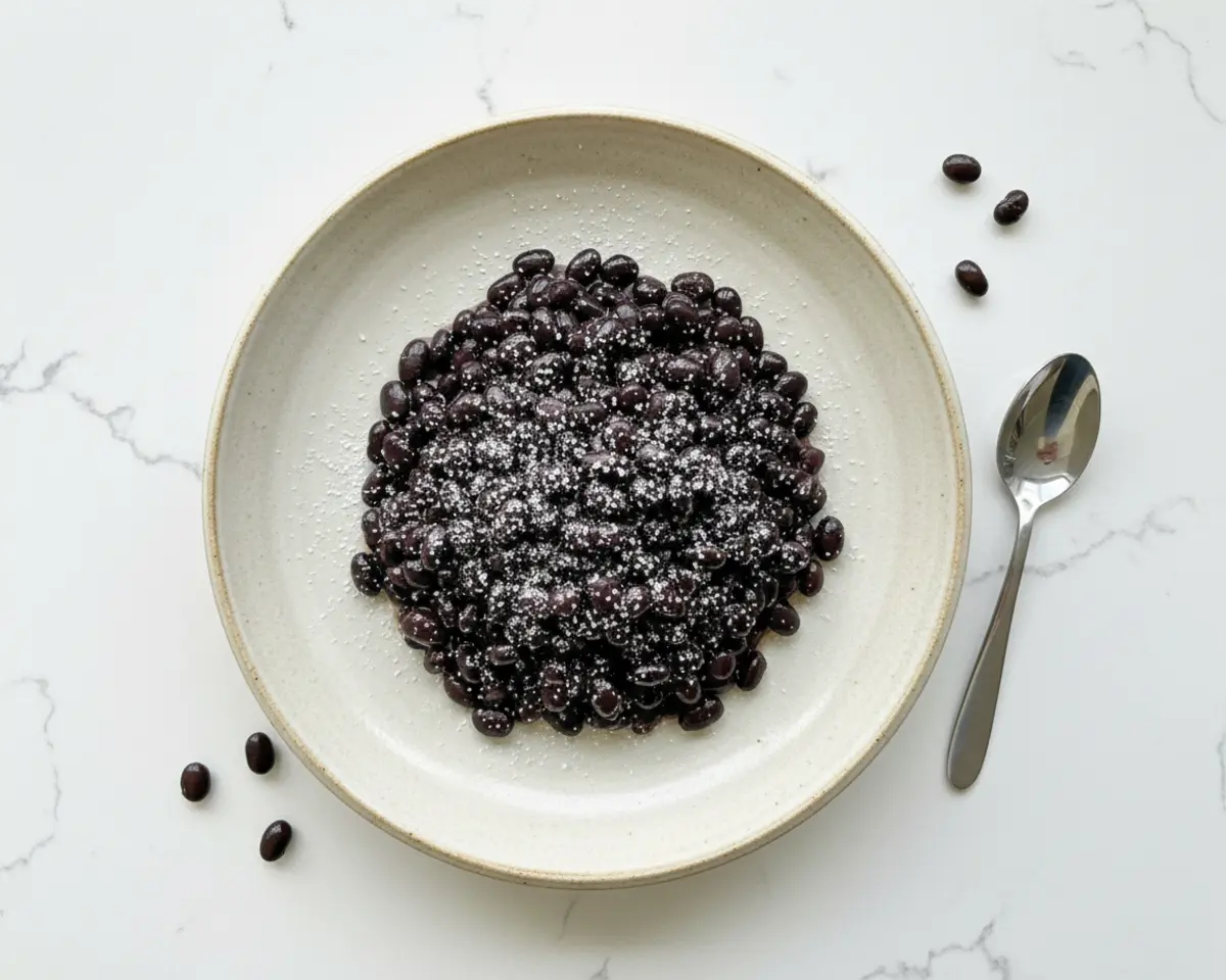 Beautiful plated Black Beans Canned