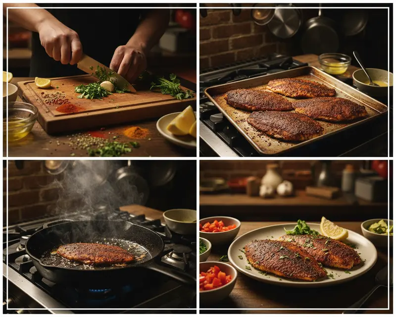 Blackened Tilapia Recipe 3 cooking process