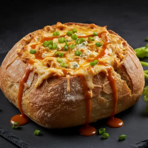 Beautiful plated Buffalo Chicken Dip