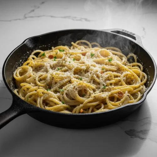 Beautiful plated Cacio e Pepe