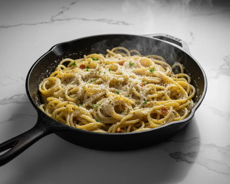 Beautiful plated Cacio e Pepe