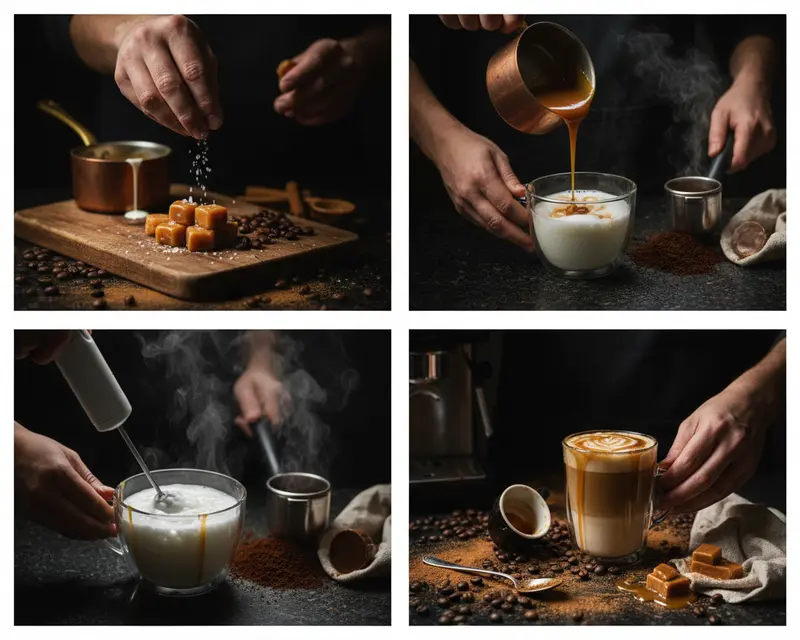 Caramel Latte Recipe 3 cooking process