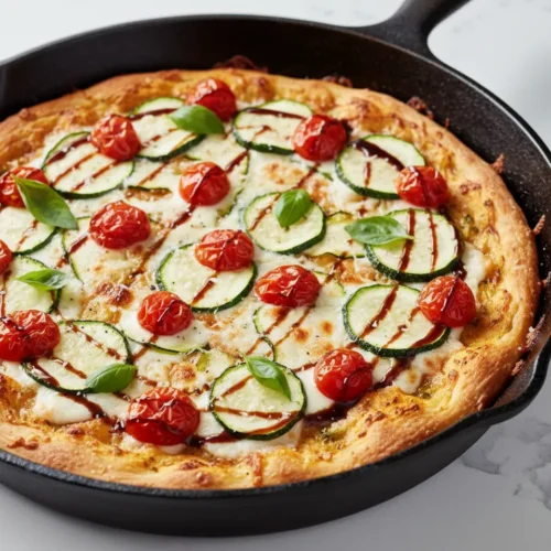 Beautiful plated Cauliflower Pizza Crust