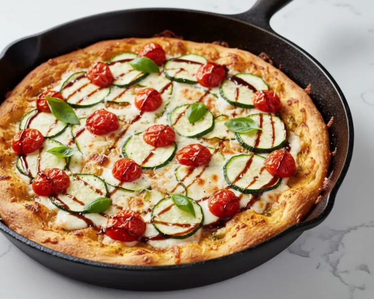 Beautiful plated Cauliflower Pizza Crust