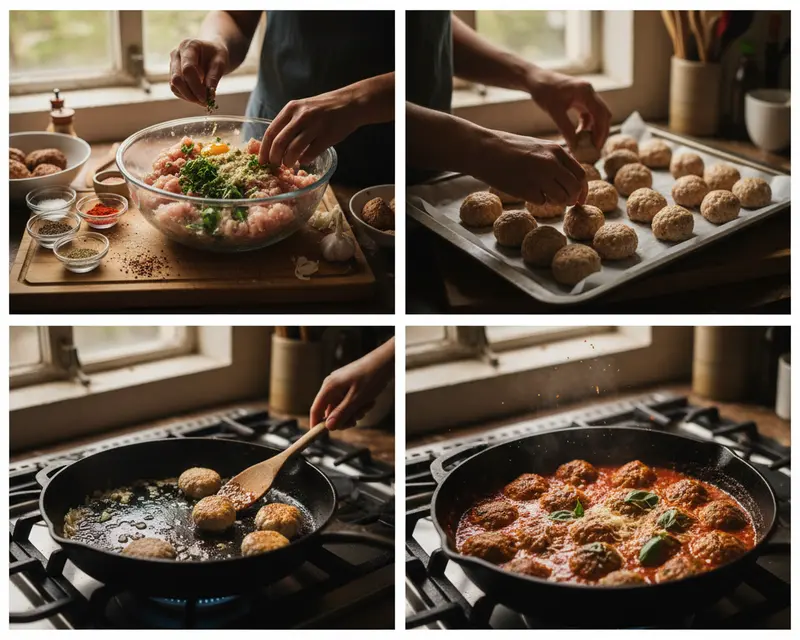 Baked Chicken Meatballs Recipe 3 cooking process