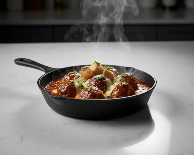 Beautiful plated Chicken Meatballs