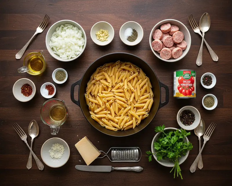 Chicken Sausage Pasta 2 ingredients