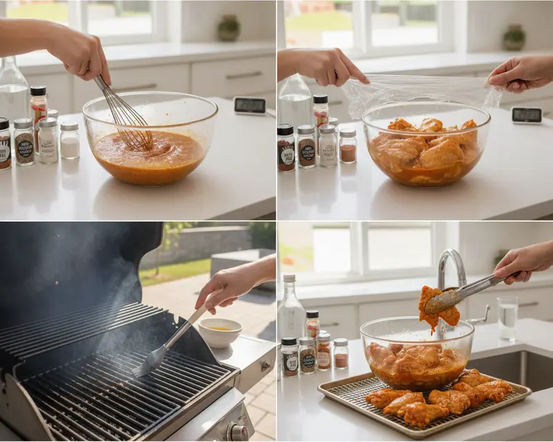 Chicken Wing Marinade 3 cooking process