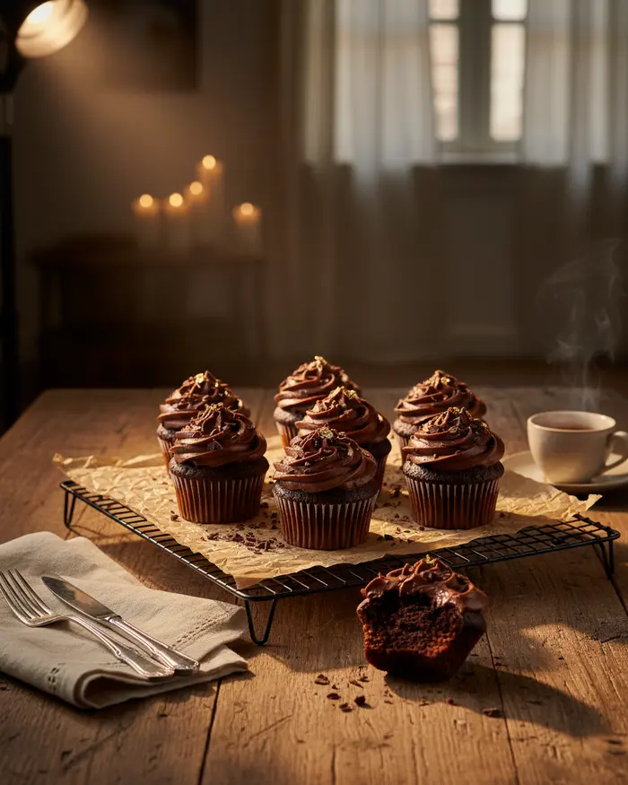 Best Easy Chocolate Cupcakes 4 final plated dish