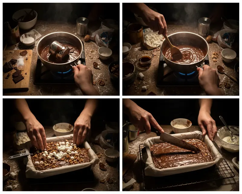 Chocolate Fudge Recipe in 10 Minutes 3 cooking process