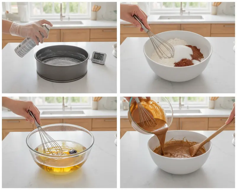 Chocolate Nutella Cake 3 cooking process
