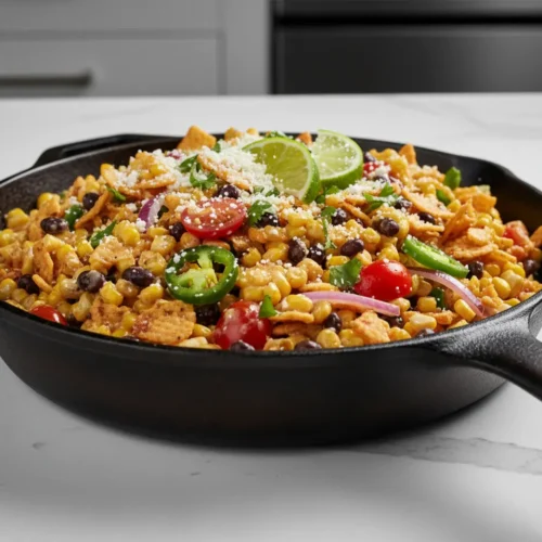 Beautiful plated Frito Corn Salad