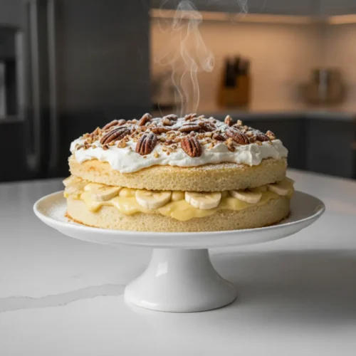Beautiful plated Heaven on Earth Cake Recipe