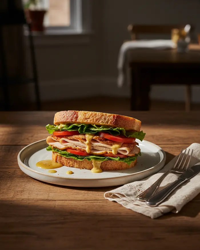 Honey Mustard Turkey Sandwich 4 final plated dish