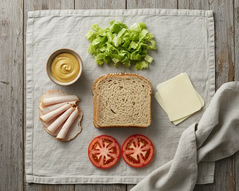 Honey Mustard Turkey Sandwich 2 ingredients