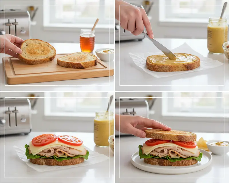 Honey Mustard Turkey Sandwich 3 cooking process