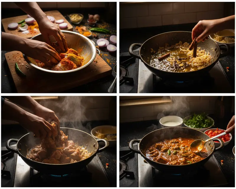 Authentic Indian Lamb Curry Recipe 3 cooking process