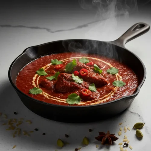 Beautiful plated Indian Lamb Curry