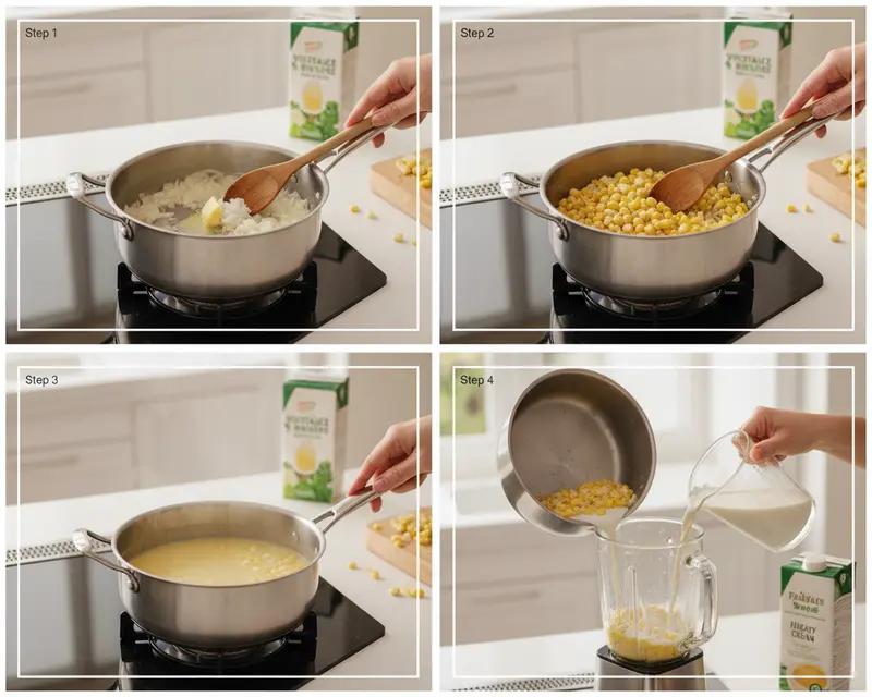 Japanese Corn Potage 3 cooking process