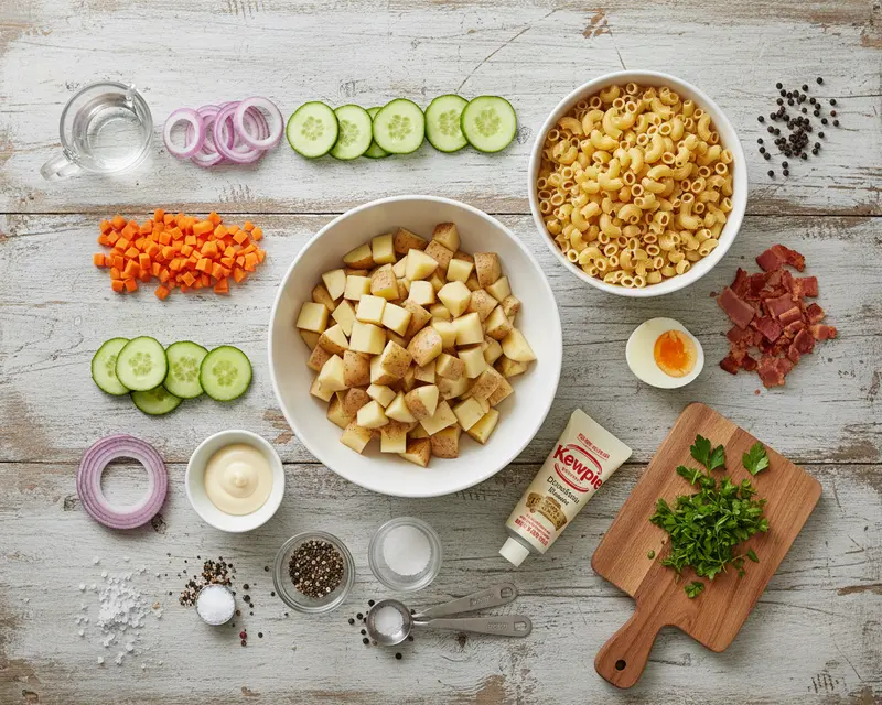Japanese Potato Macaroni Salad 2 ingredients