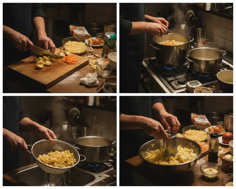 Japanese Potato Macaroni Salad 3 cooking process