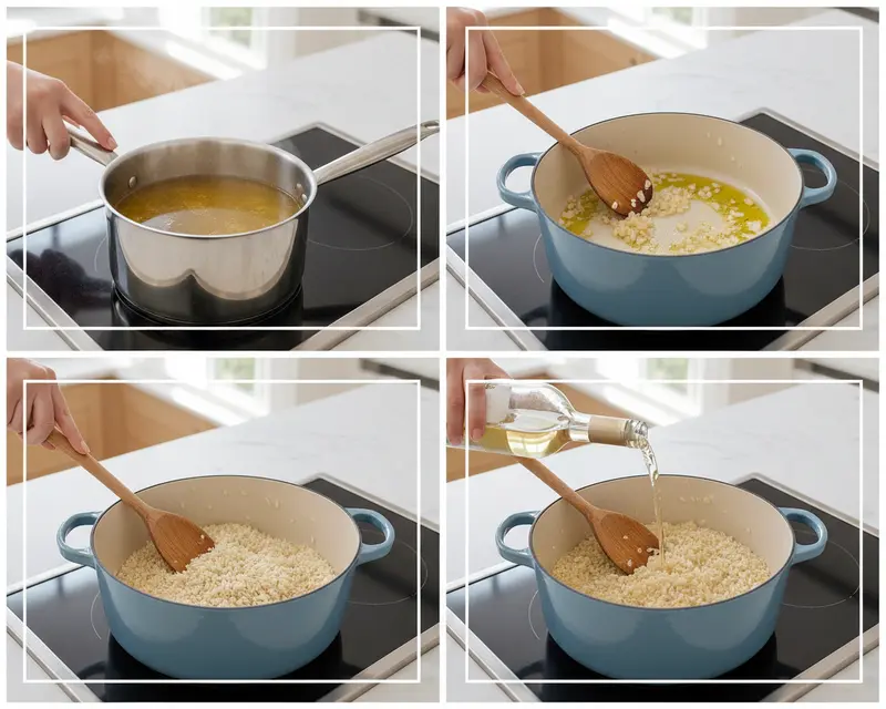 Lemongrass Risotto Recipe 3 cooking process