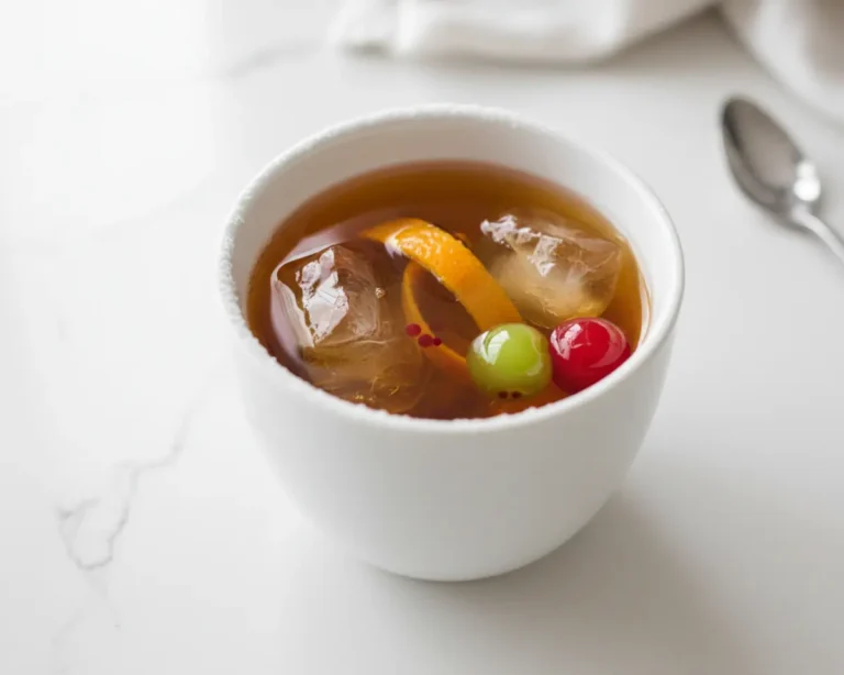 Beautiful plated Old Fashioned Cocktail