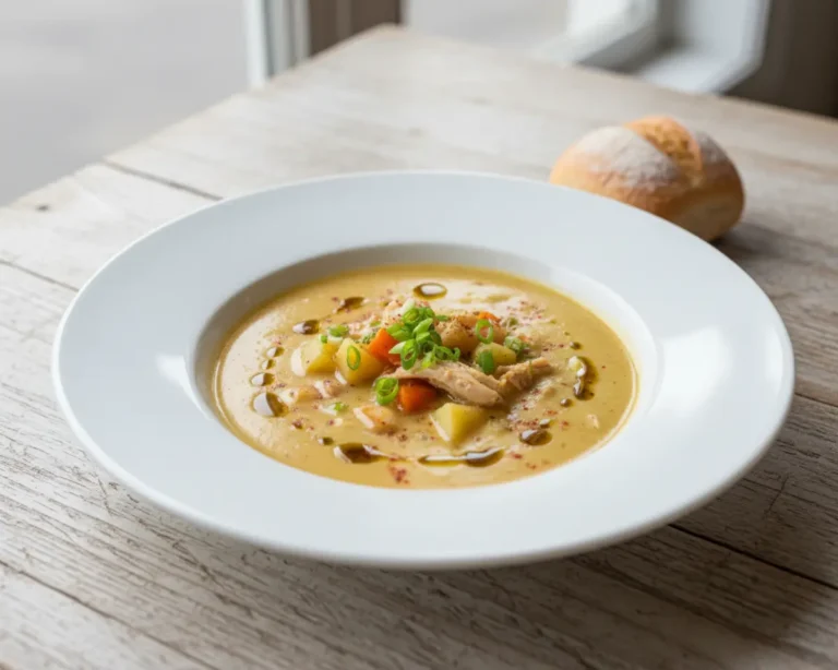 Beautiful plated Outback Steakhouse Walkabout Soup Recipe
