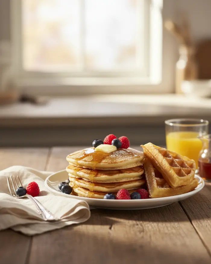 Pancakes & Waffles 6 Pancakes & Waffles serving suggestion