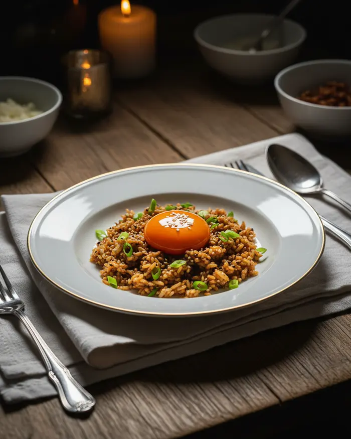 Soy Cured Egg Yolk Recipe 4 final plated dish
