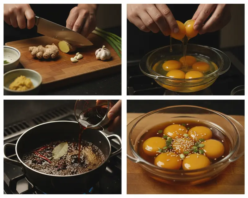 Soy Cured Egg Yolk Recipe 3 cooking process