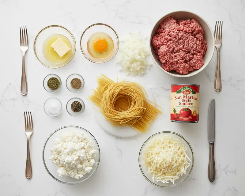 Spaghetti Pie 2 ingredients