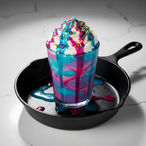 Beautiful plated Starbucks Unicorn Frappuccino Recipe