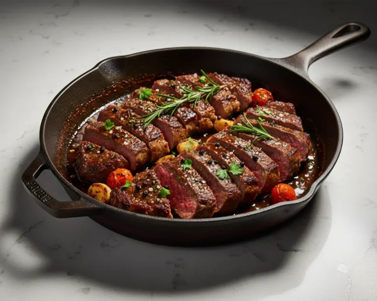 Beautiful plated Steak Marinade