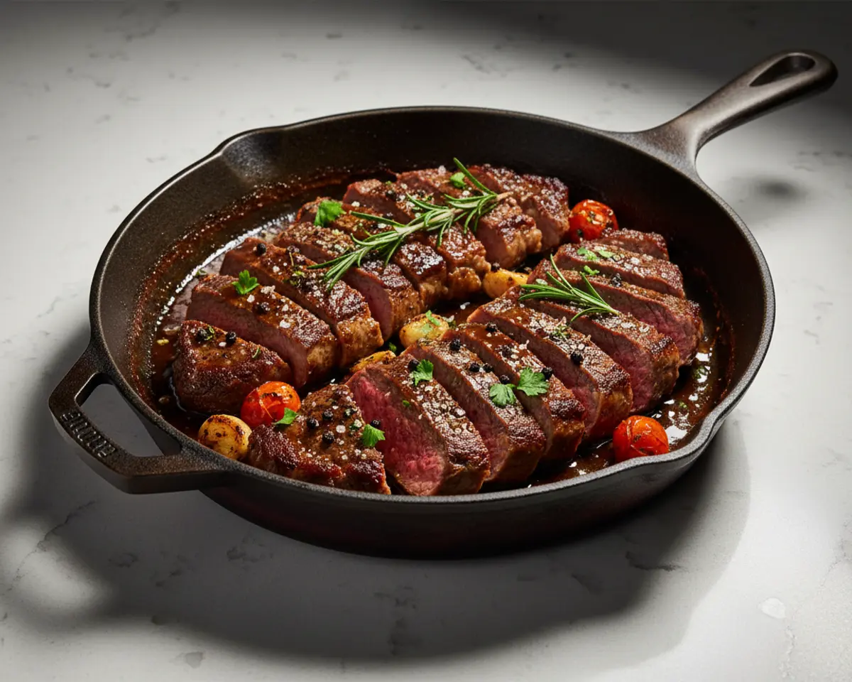 Beautiful plated Steak Marinade
