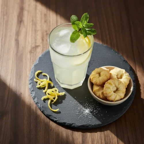 Beautiful plated Sugar Free Lemonade