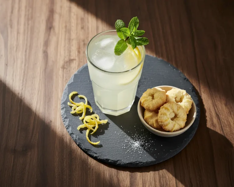 Beautiful plated Sugar Free Lemonade